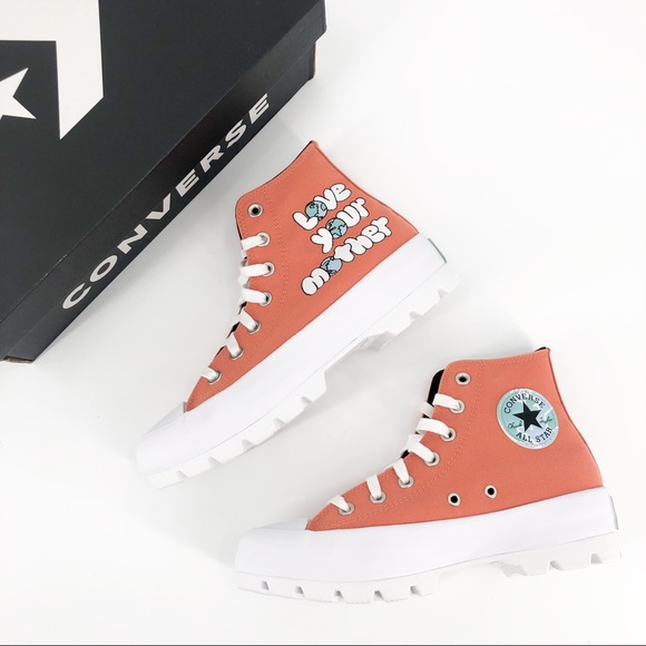 orange converse lugged